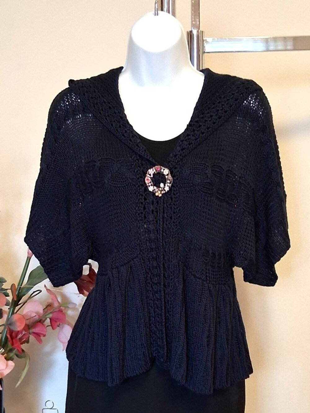 High Quality Knit Cardigan Hooded Sweater - Soft Knitwear - Navy Blue 6
